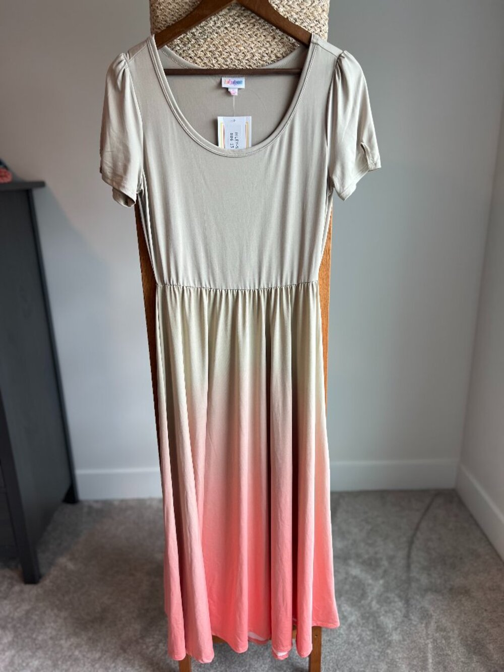 LuLaRoe Ombre Maxi Dress with Short Sleeves